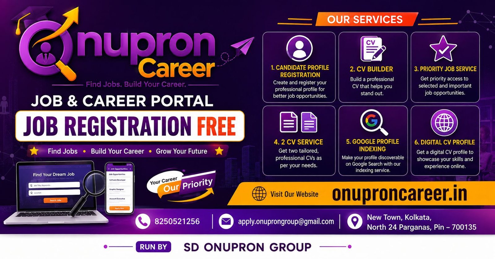 Onupron Career | Find Jobs, Build Your Career & Create Digital Career Profile & CV cover photo