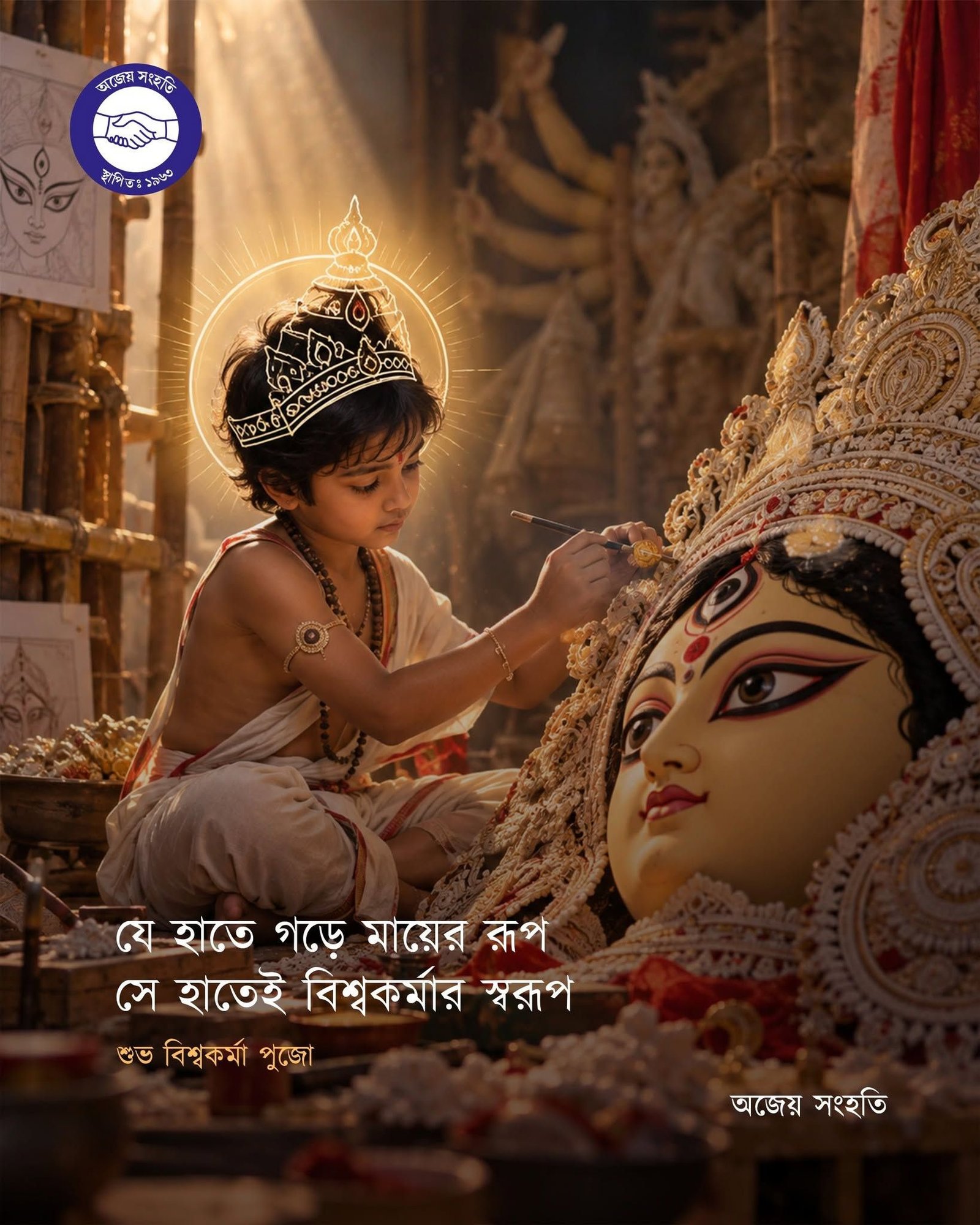 Ajeya Sanghati Durga Puja 2026 | Haridevpur Kolkata Theme & History cover photo