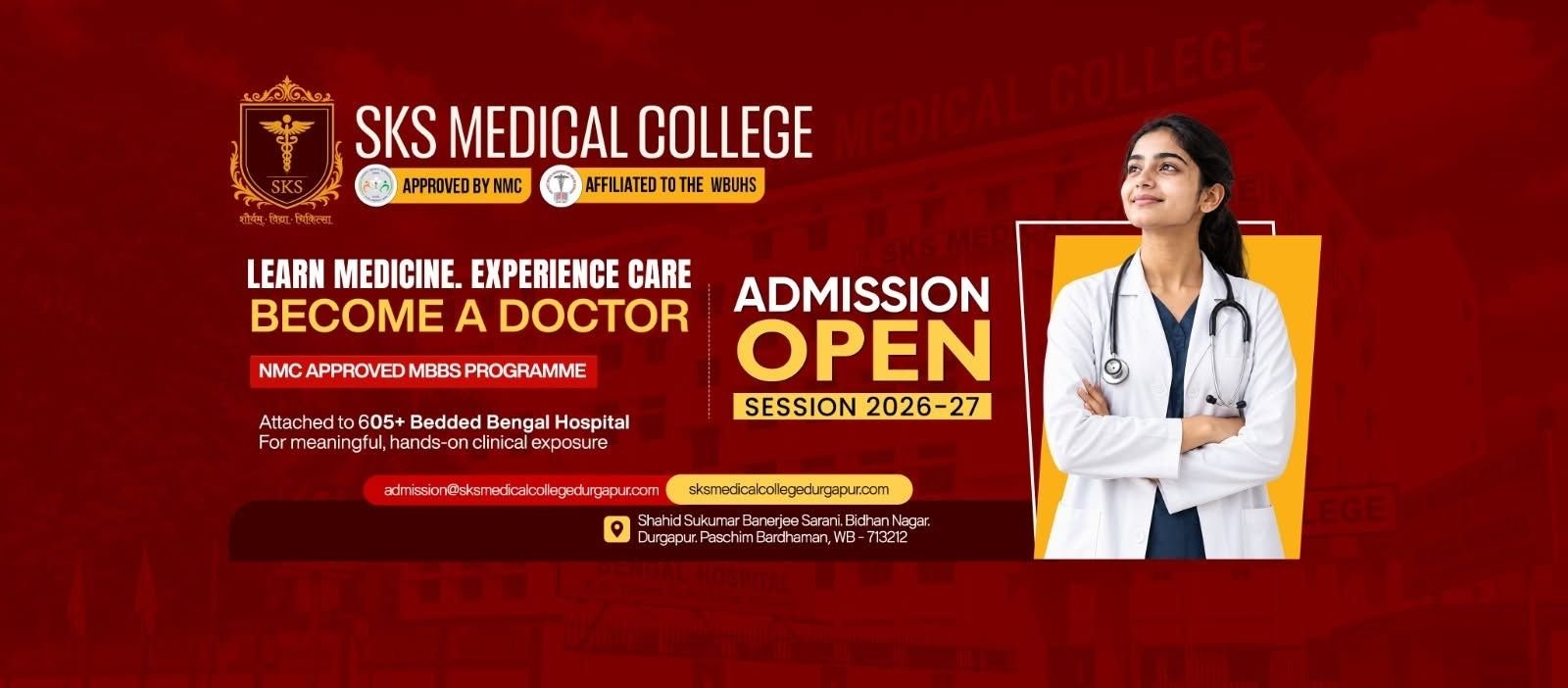 SKS Medical College Durgapur | Private Medical College & 605-Bed Super-Speciality Hospital cover photo