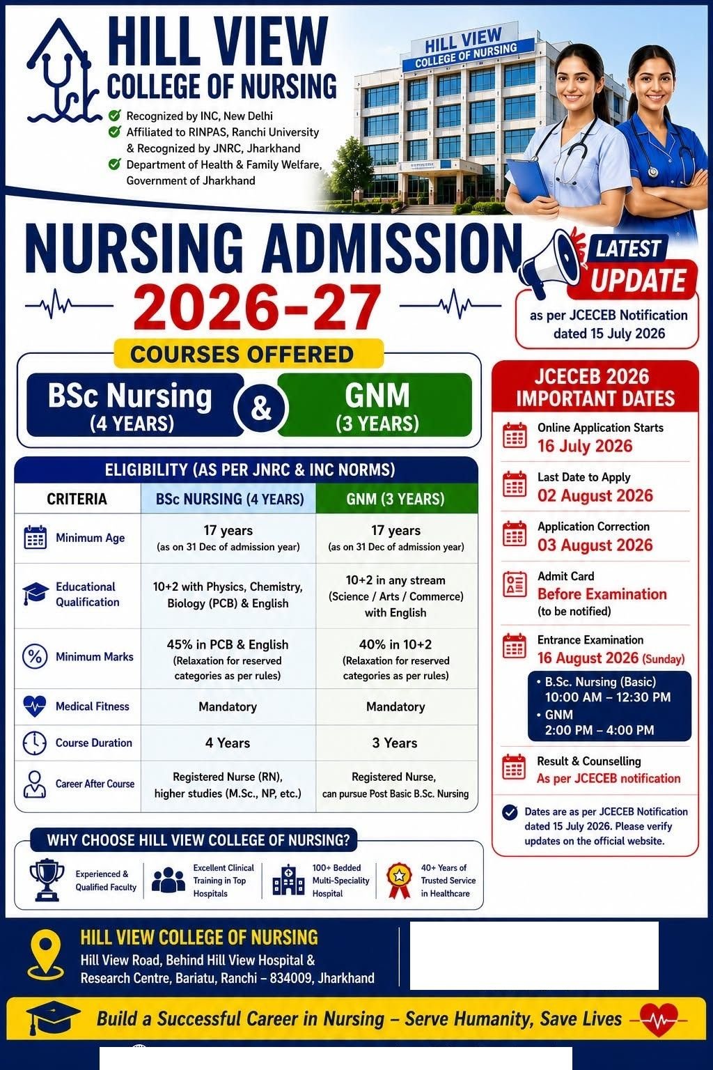 Hill View College of Nursing, Ranchi | B.Sc Nursing & GNM College in Bariatu photo 2