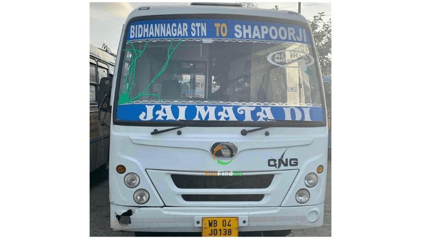 White AC Bus Service | Shapoorji to Bidhannagar (Ultadanga) Bus Route & Timings photo 2